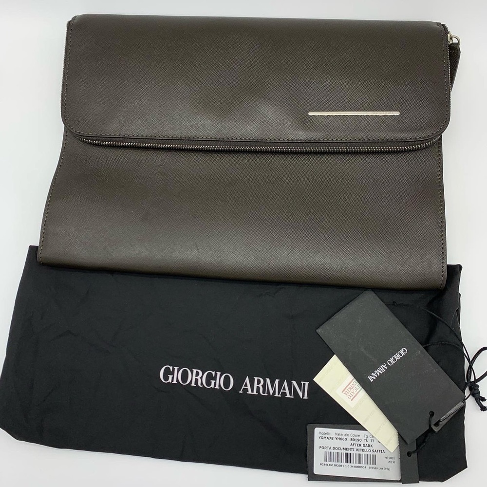 Authentic GIORGIO ARMANI Document clutch
